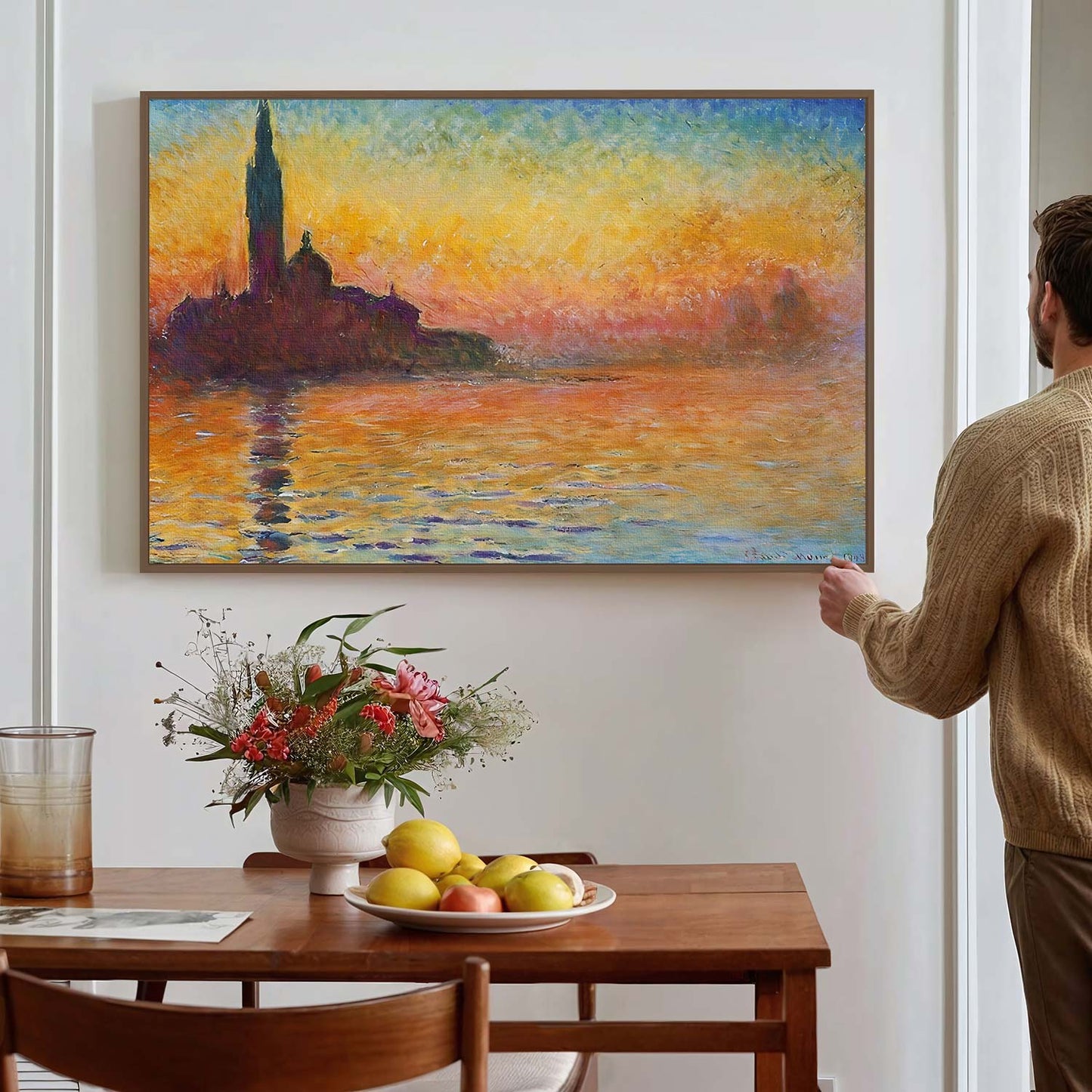 Coucher de soleil à Venise Claude Monet KWADECO