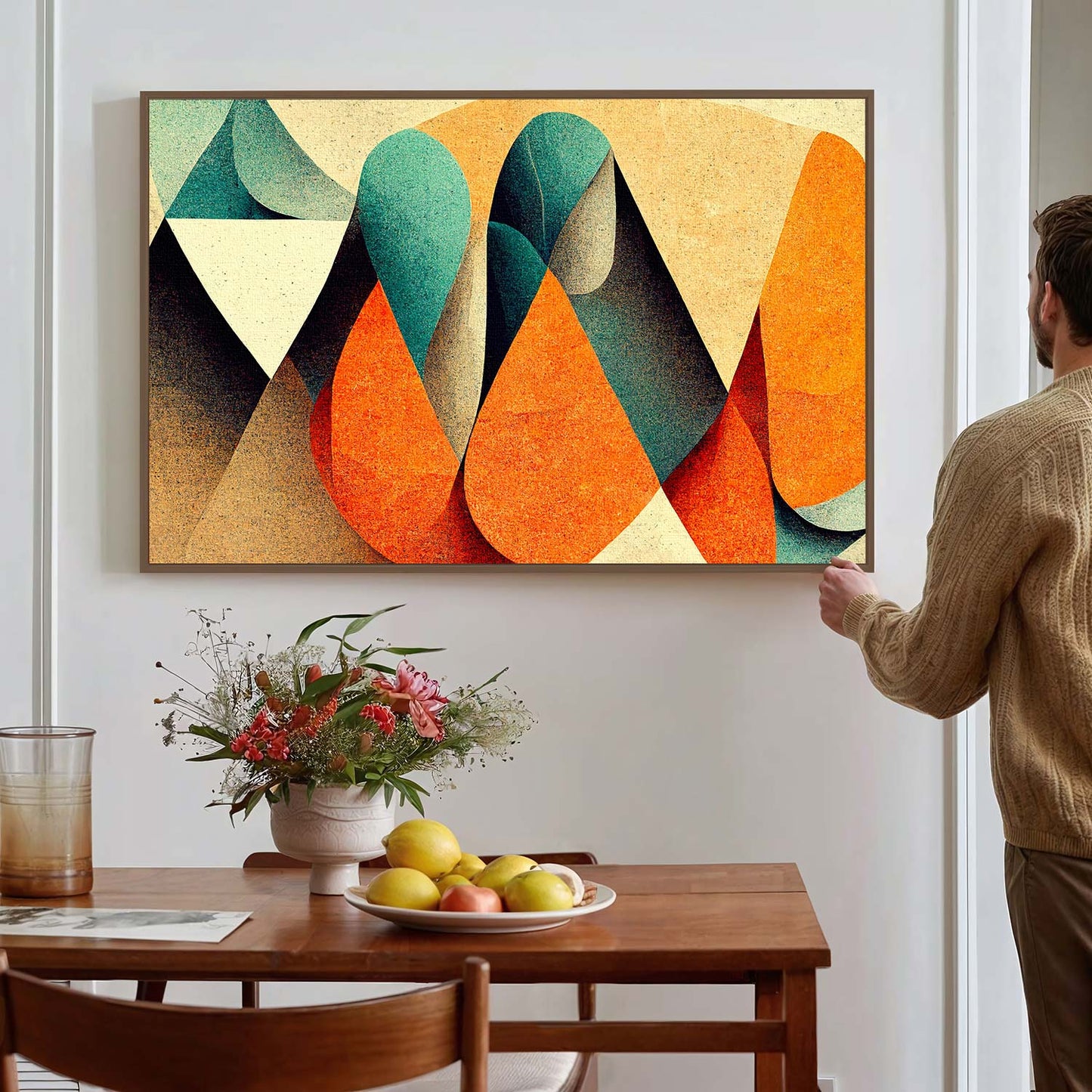 Tableau sur toile d'abstrait 3d forme complexe