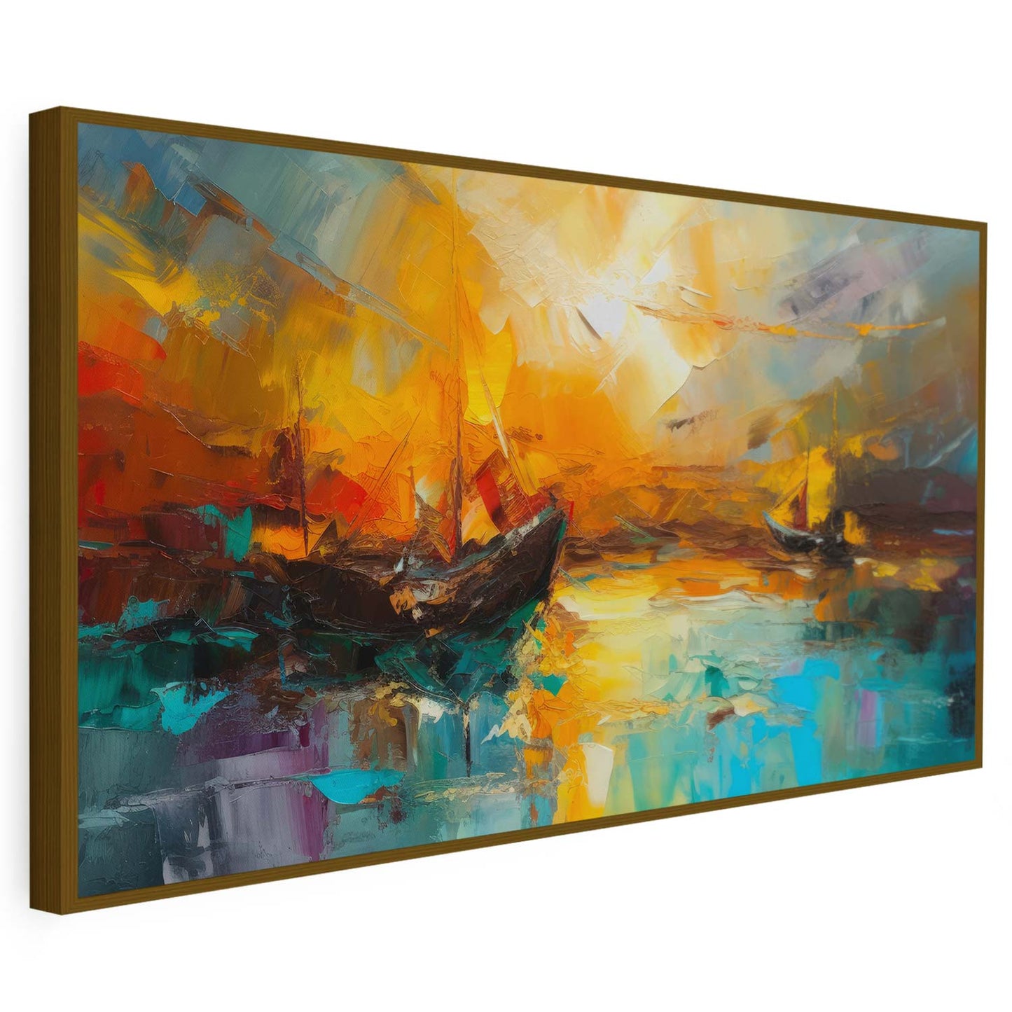 Tableau sur toile de navire coloré KWADECO