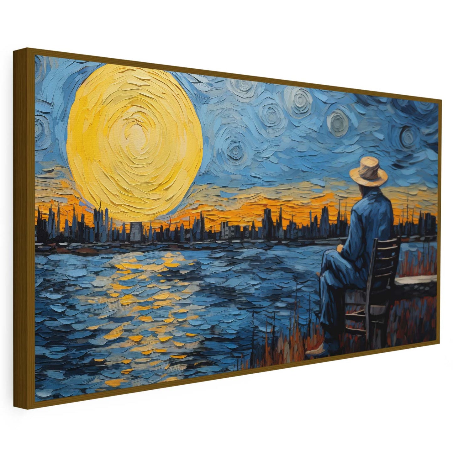 Tableau sur toile moderne style van gogh KWADECO