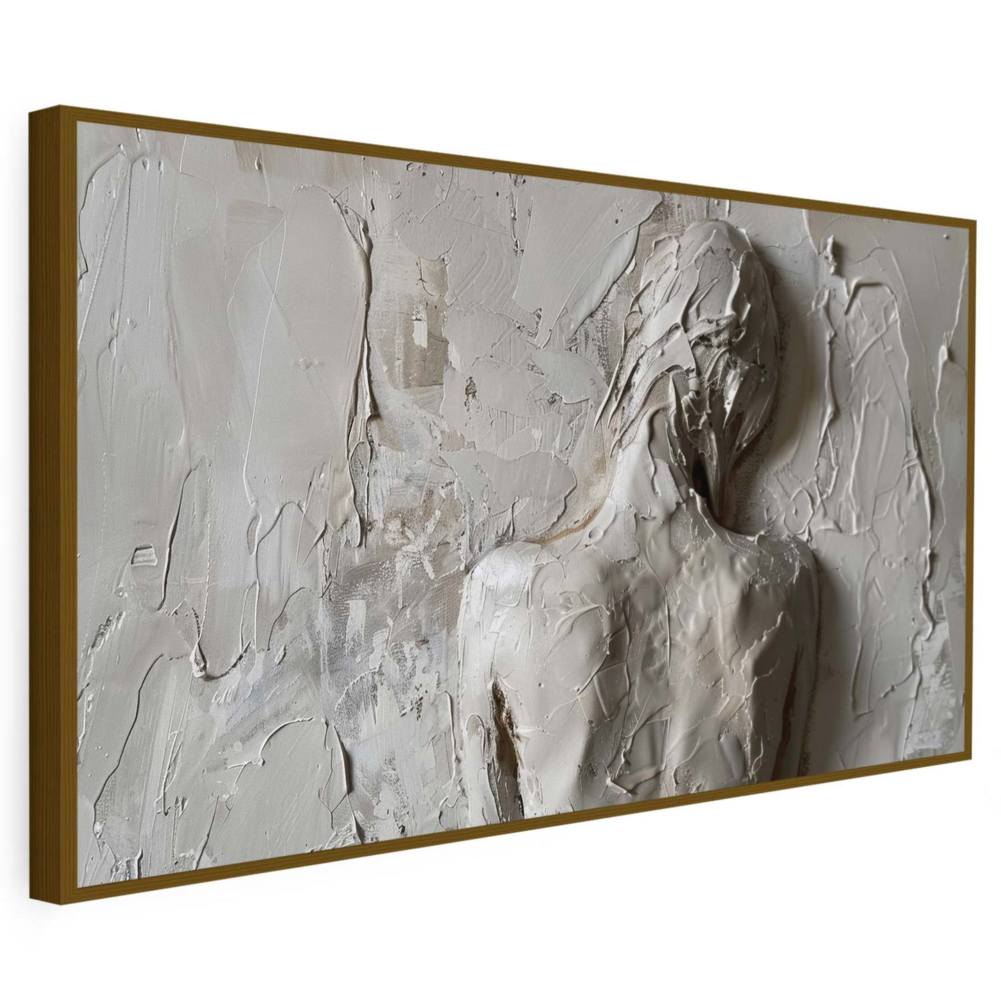 Tableau sur toile d'une femme vue de dos minimaliste KWADECO