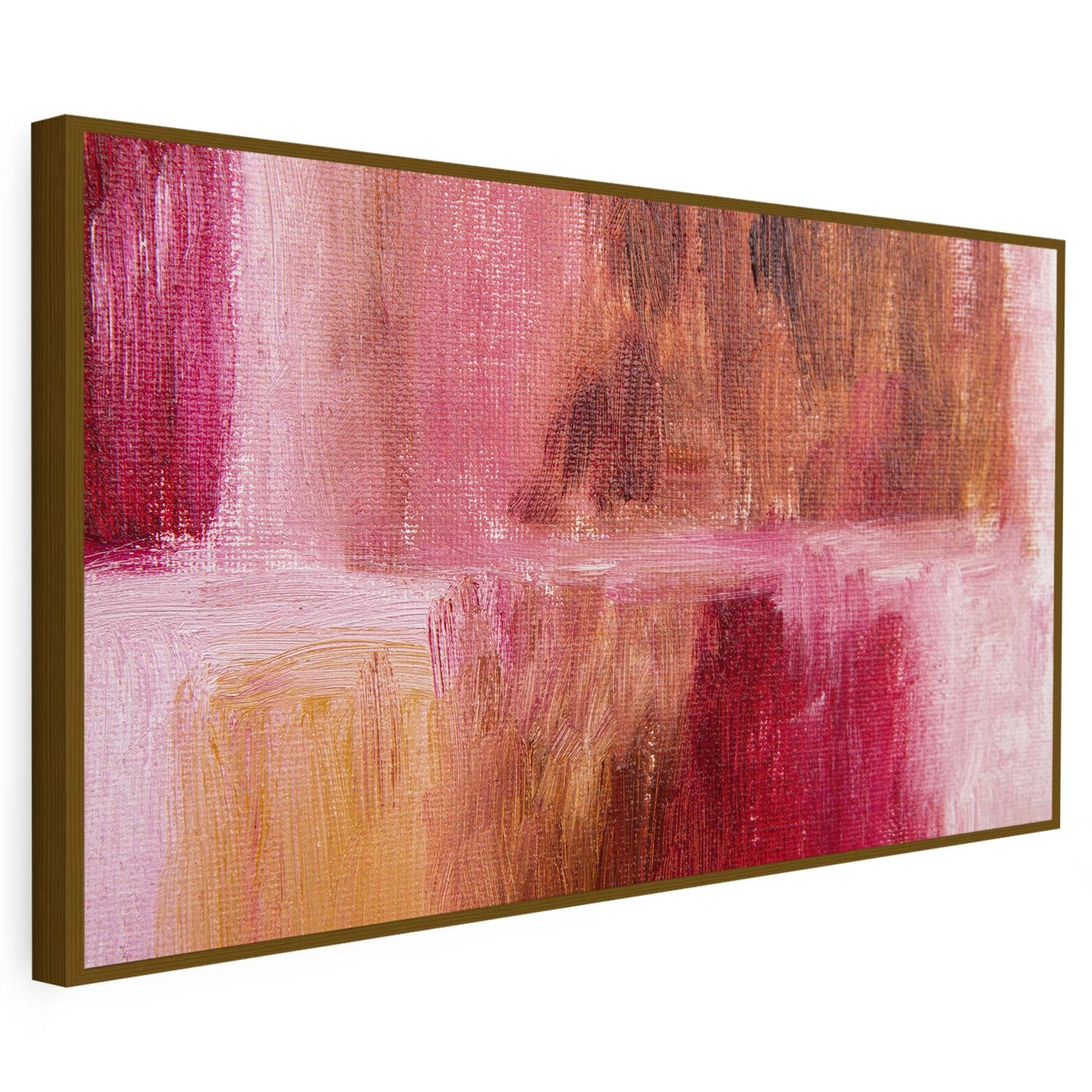 Tableau sur toile d'abstrait moderne de la couleur rose KWADECO