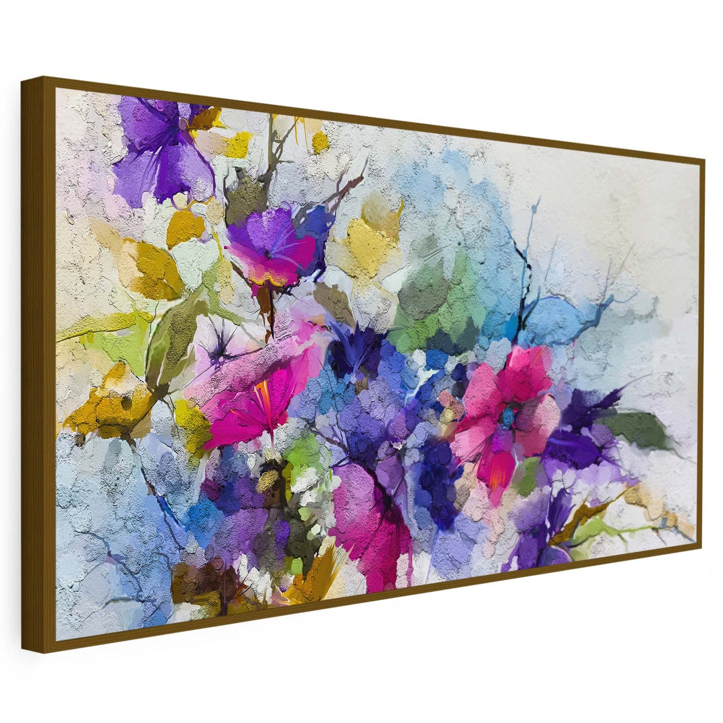 Tableau abstrait de fleurs colorées KWADECO