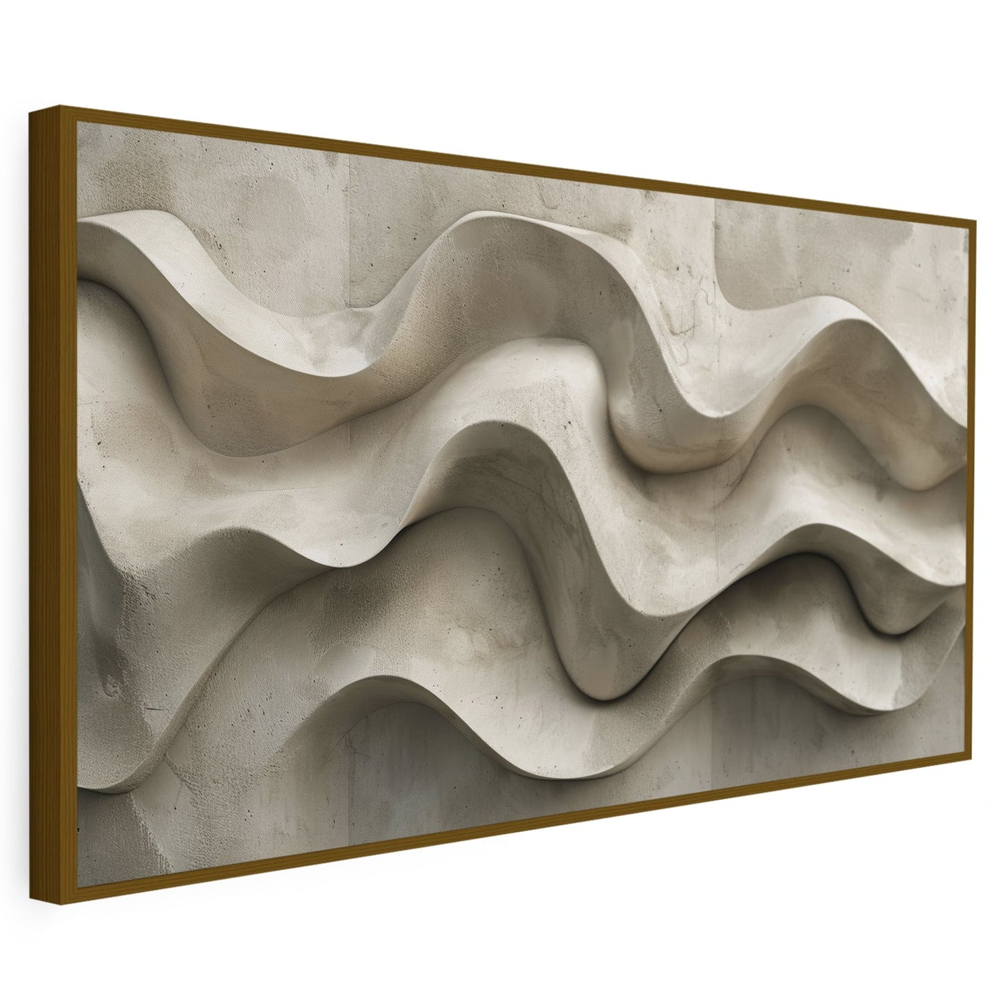Tableau sur toile représentant une vague rocheuse effet 3D KWADECO