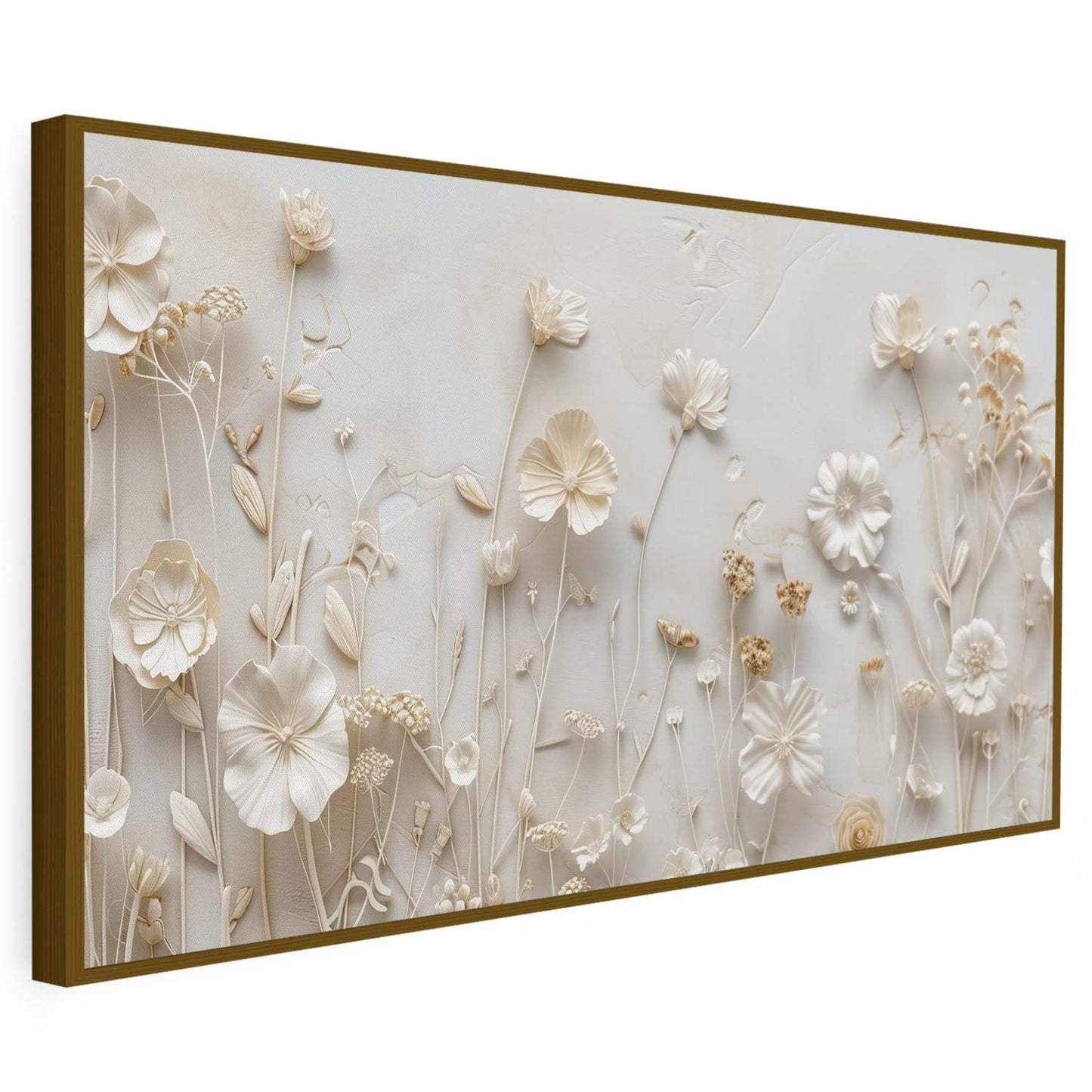 Tableau sur toile de fleurs effet 3D KWADECO