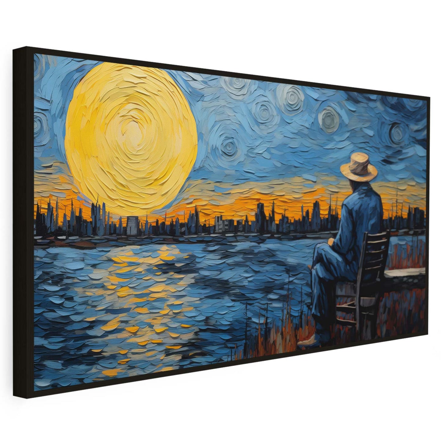Tableau sur toile moderne style van gogh KWADECO