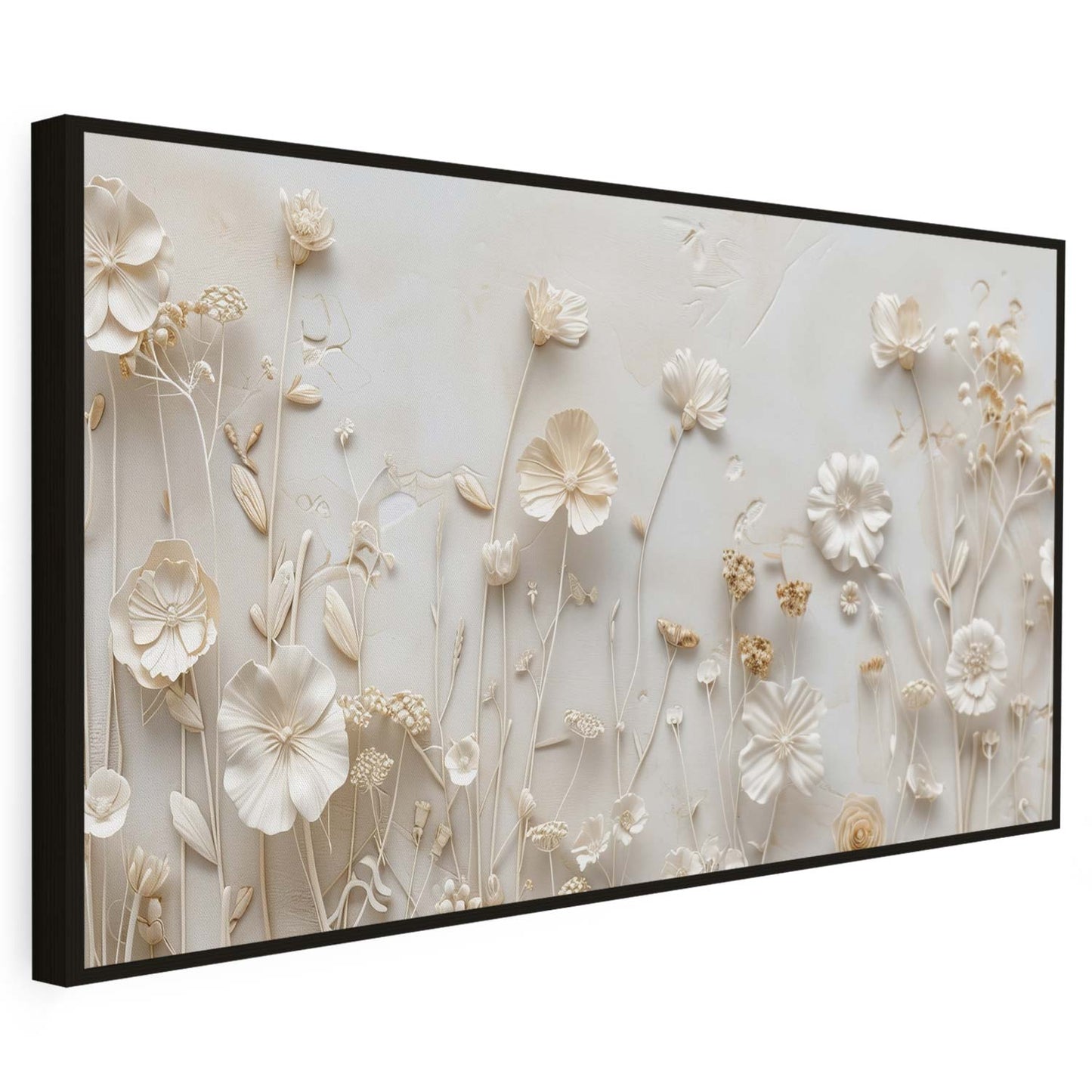Tableau sur toile de fleurs effet 3D KWADECO