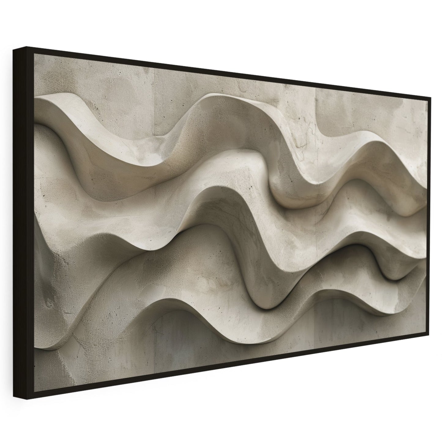 Tableau sur toile représentant une vague rocheuse effet 3D KWADECO