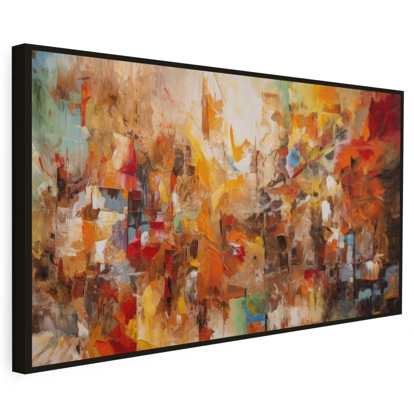 Tableau sur toile abstrait coloré artistique KWADECO