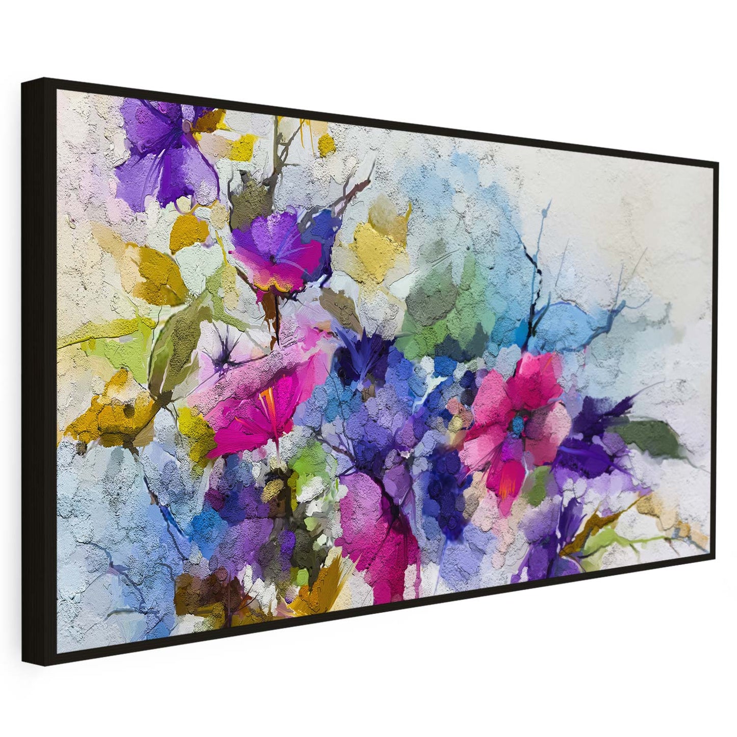 Tableau abstrait de fleurs colorées KWADECO