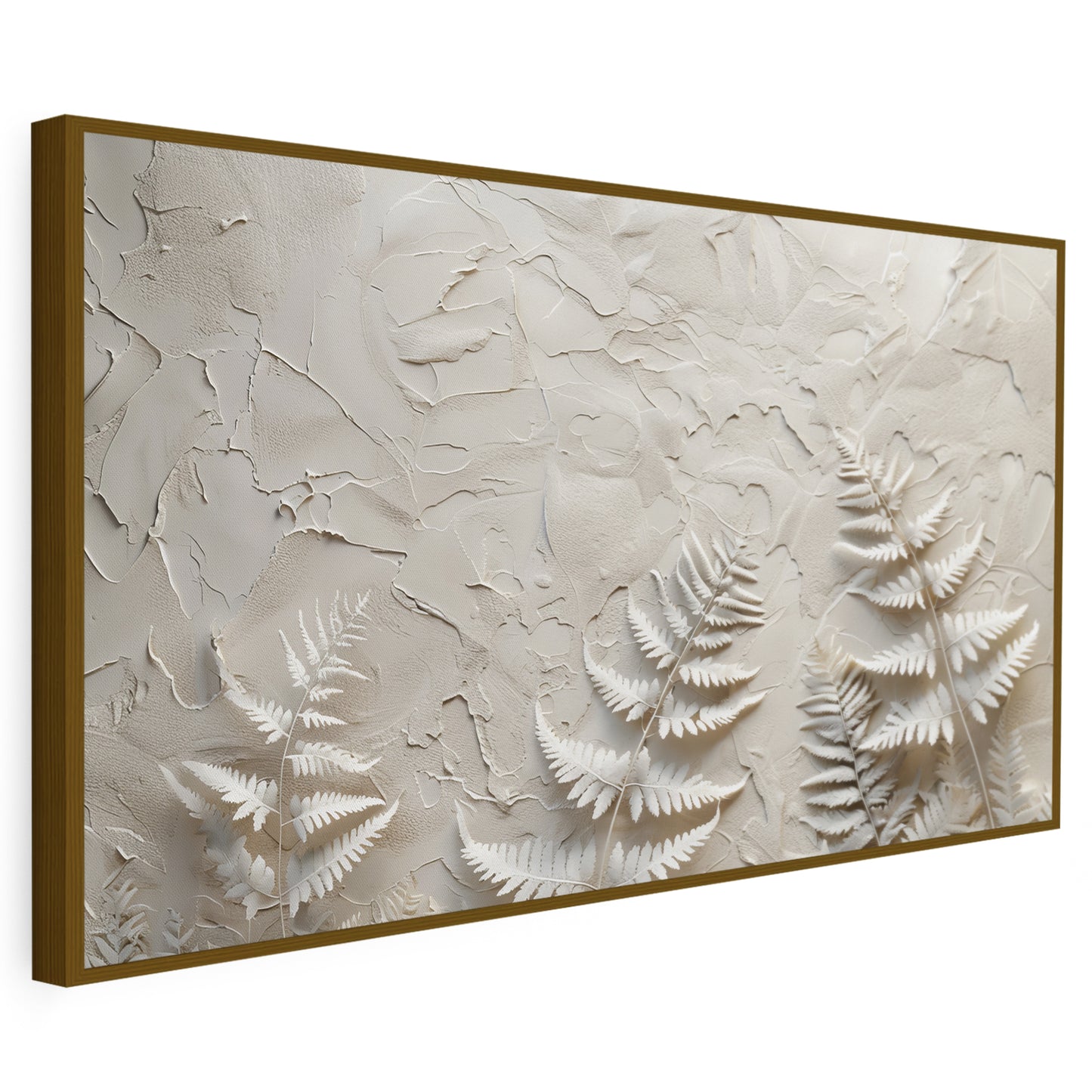 Tableau sur toile avec plantes en relief 3D