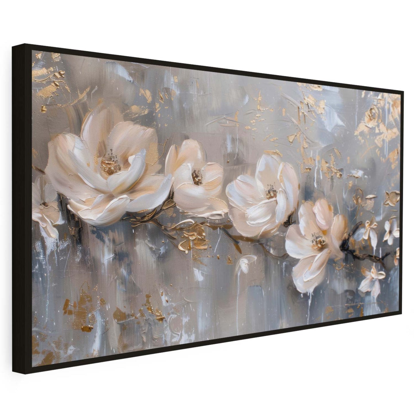 Tableau sur toile d'abstrait de fleur effet 3d KWADECO