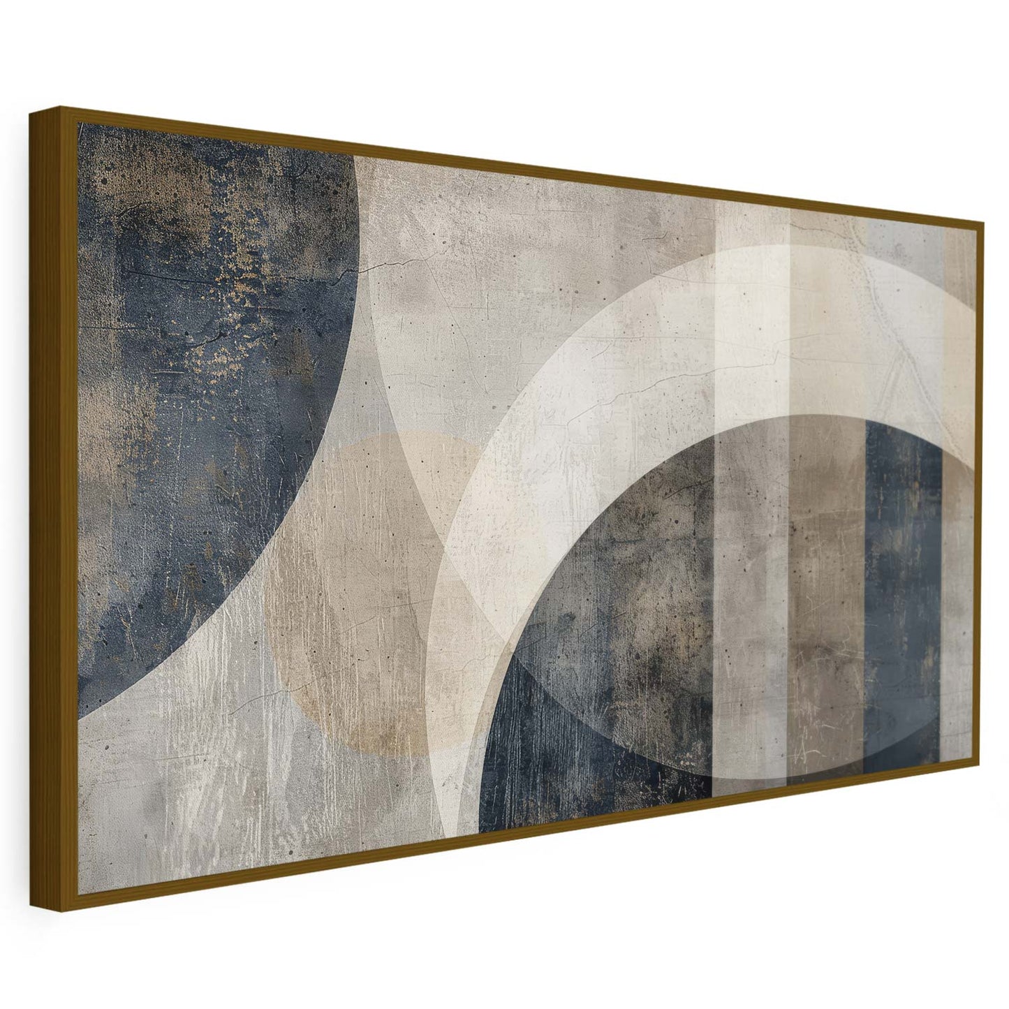 Tableau sur toile d'abstrait moderne de forme circulaire KWADECO
