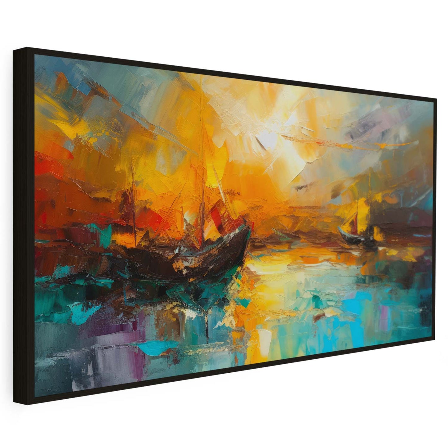 Tableau sur toile de navire coloré KWADECO