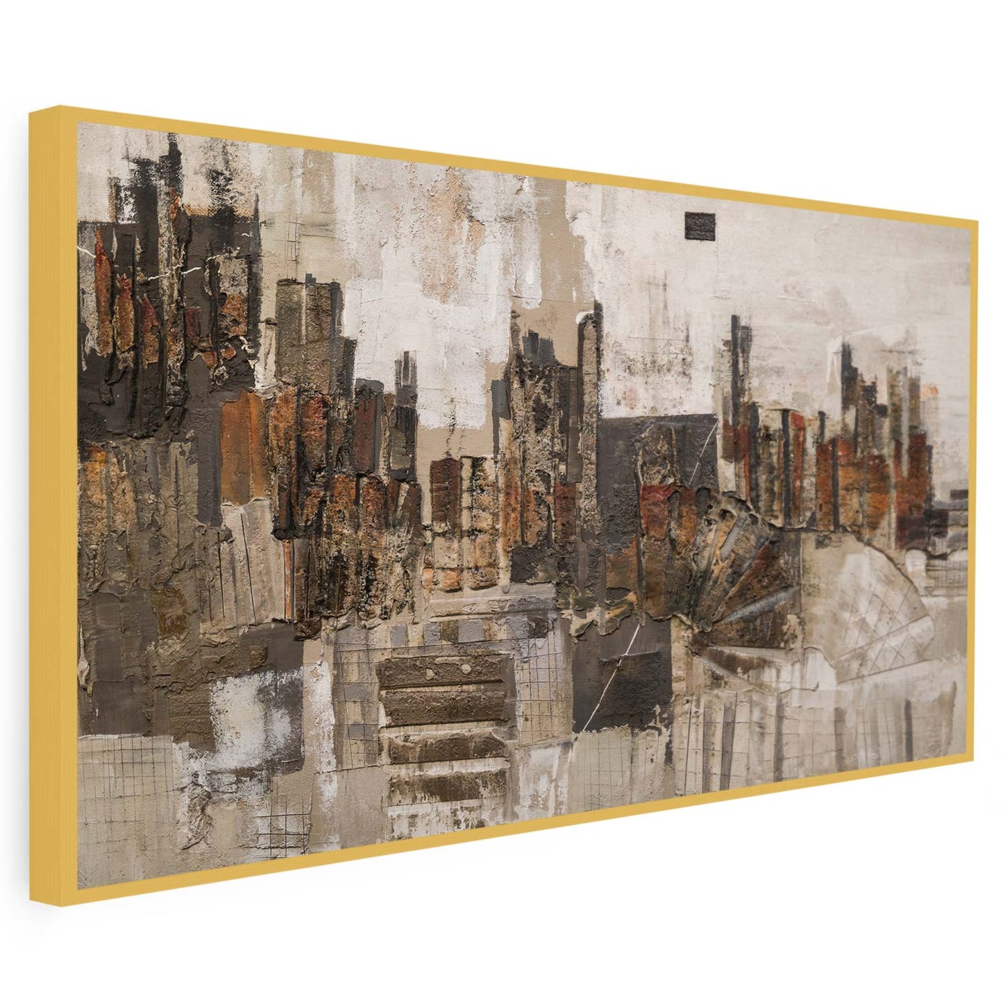 Tableau sur toile d'abstrait moderne marron