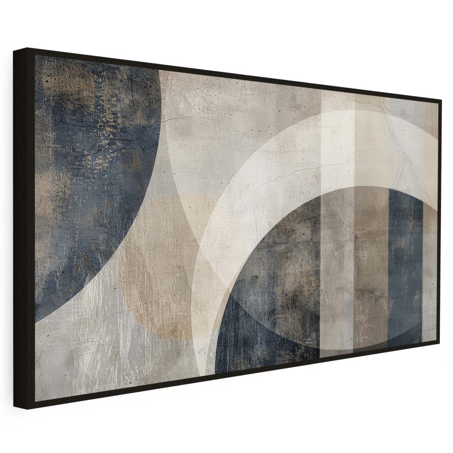 Tableau sur toile d'abstrait moderne de forme circulaire KWADECO