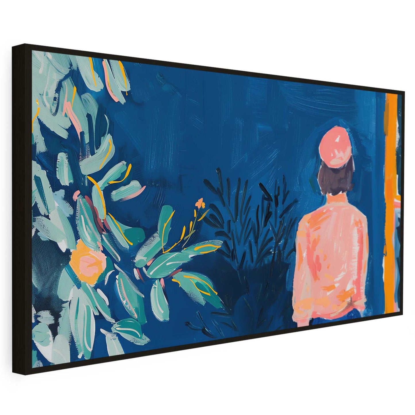Tableau sur toile d'une femme en pleine nature KWADECO