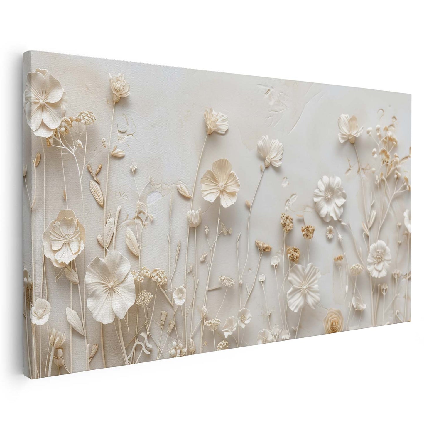 Tableau sur toile de fleurs effet 3D KWADECO
