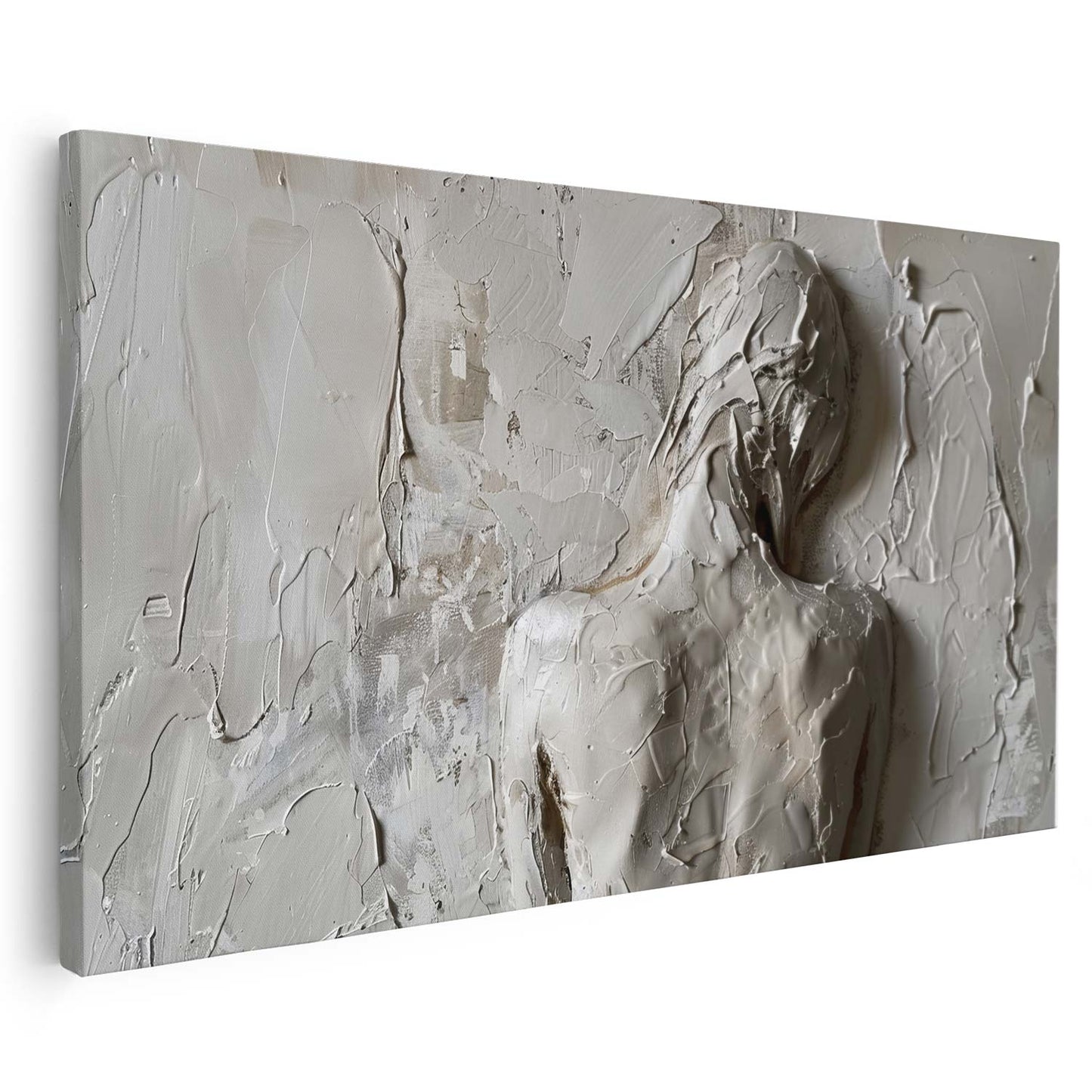 Tableau sur toile d'une femme vue de dos minimaliste KWADECO