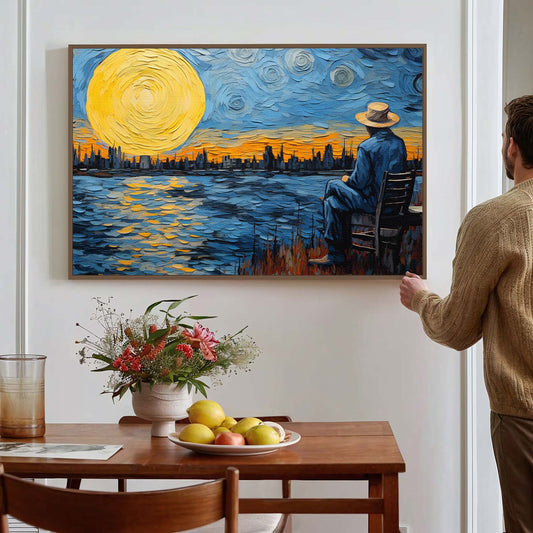 Tableau sur toile moderne style van gogh