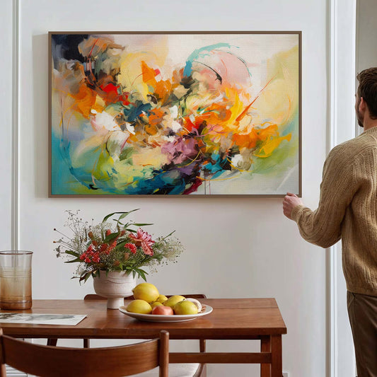 Tableau sur toile abstrait coloré