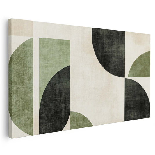 Tableau sur toile d'abstraction baho artistique verte