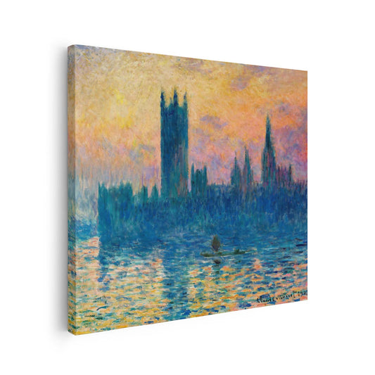 Le Parlement de Londres, soleil couchant Claude Monet