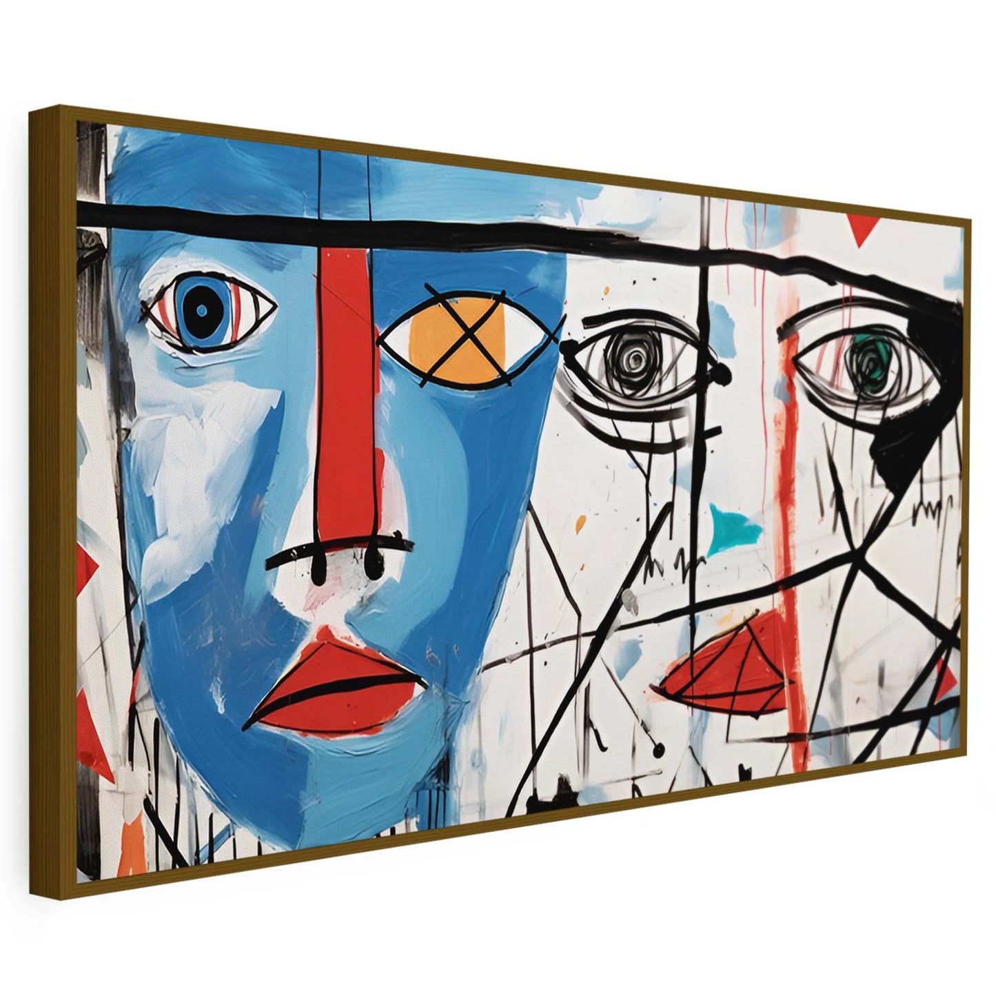 Art mural contemporain artistique de visages KWADECO