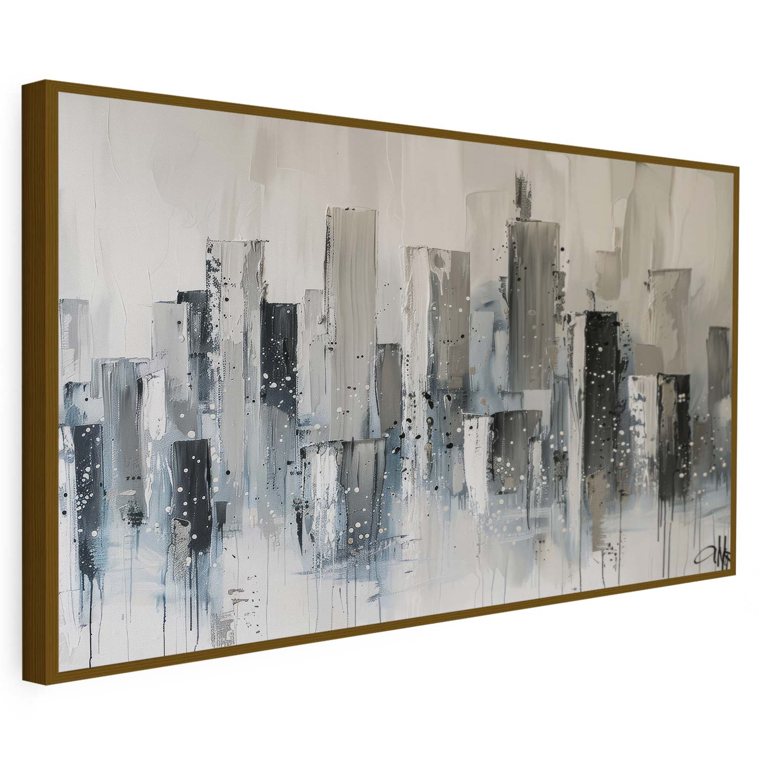 Tableau sur toile d'abstrait bleu Bâtiments KWADECO