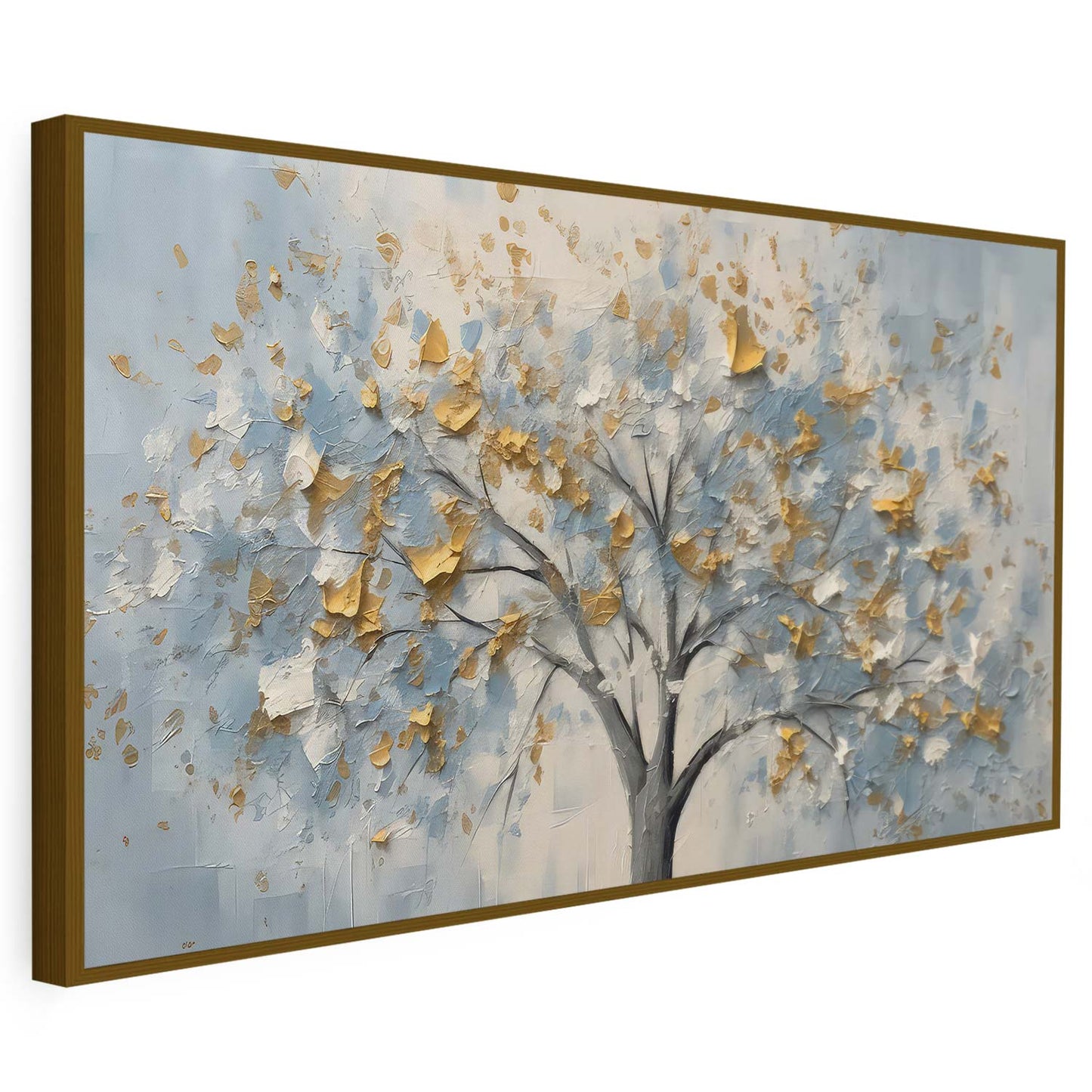 Tableau sur toile d'arbre doré effet 3d KWADECO