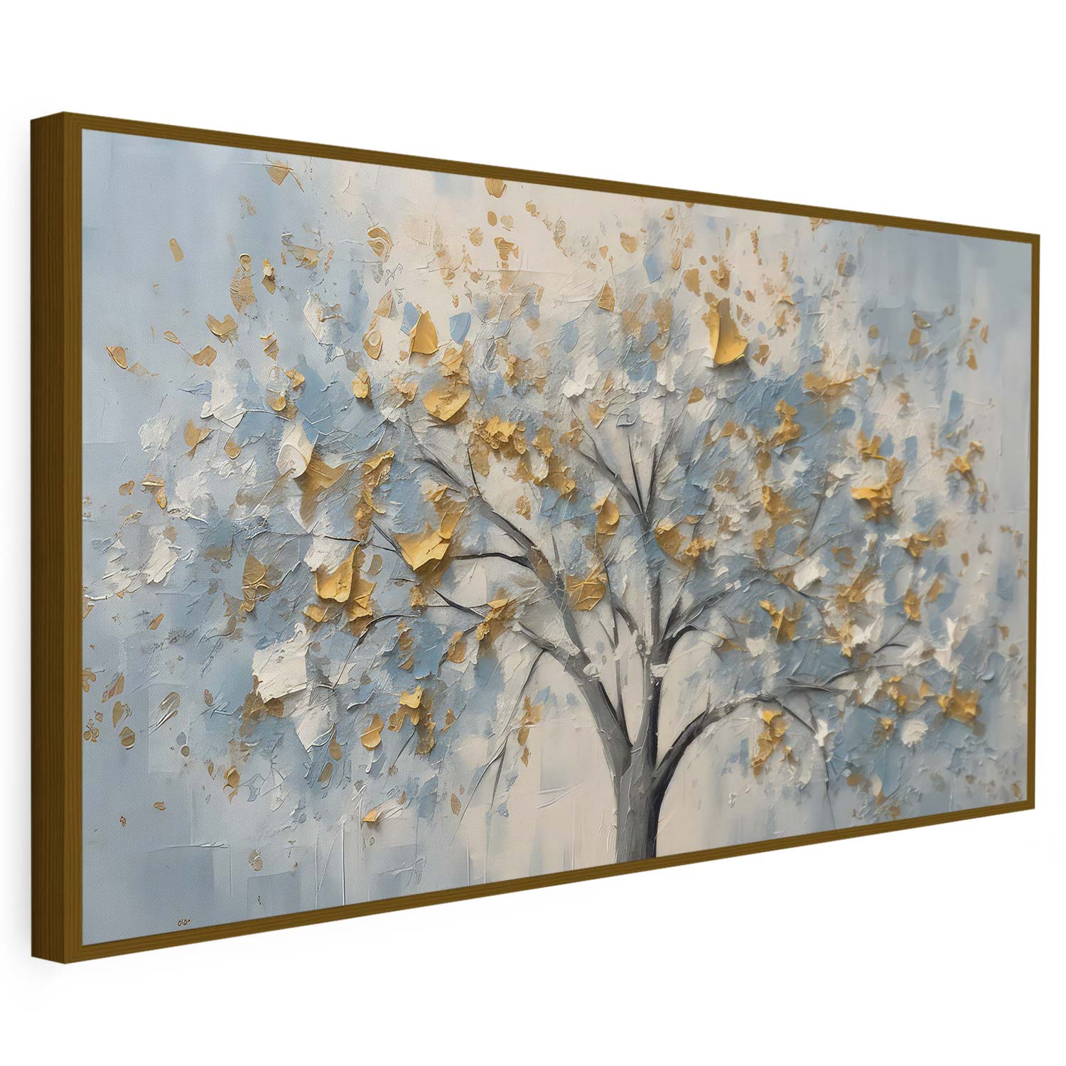 Tableau sur toile d'arbre doré effet 3d KWADECO