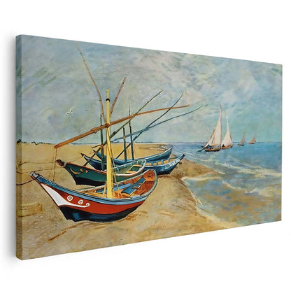 Bateaux de pêche sur la plage Van Gogh KWADECO