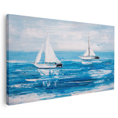 Tableau sur toile d'un navire sur la mer KWADECO