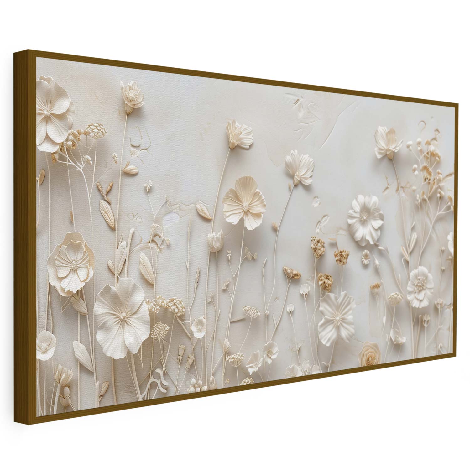 Tableau sur toile de fleurs effet 3D KWADECO