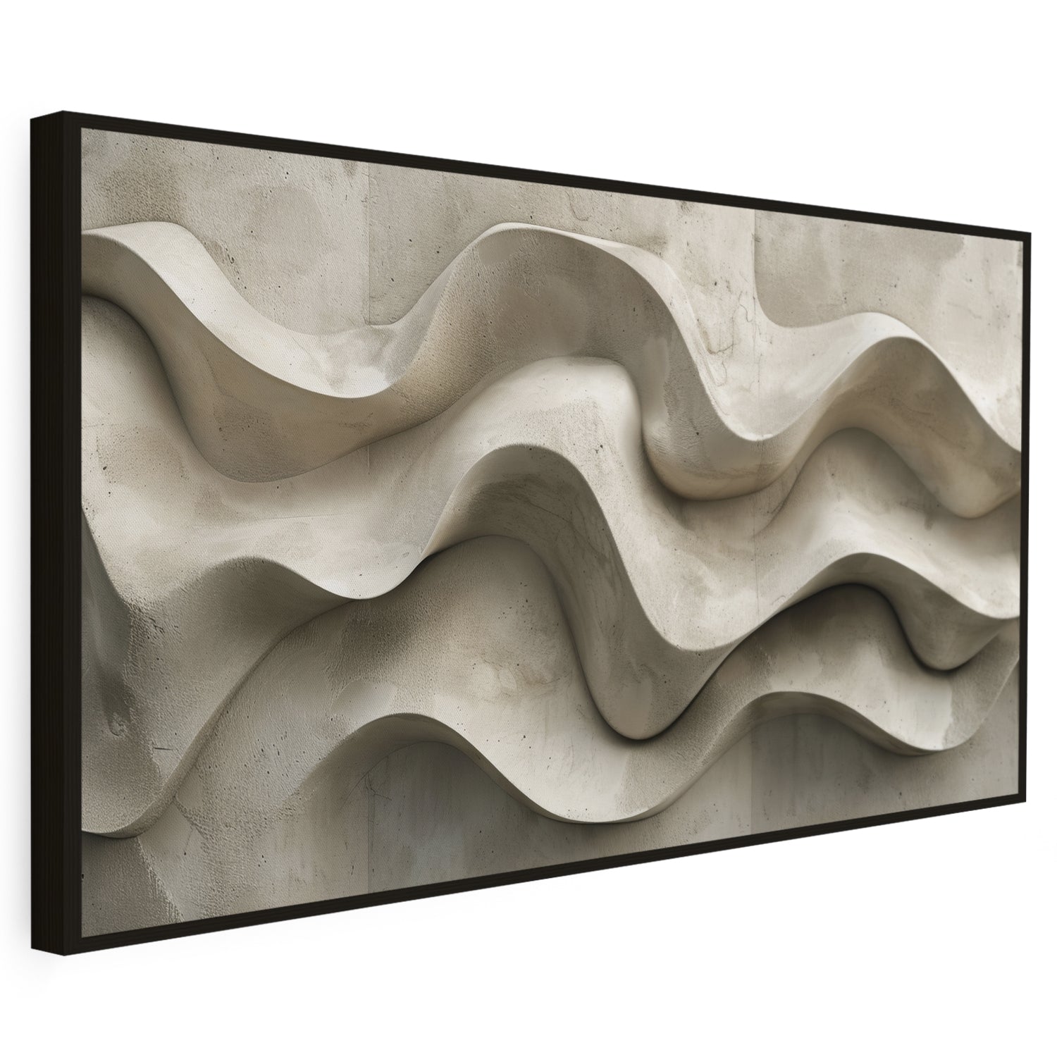 Tableau sur toile représentant une vague rocheuse effet 3D KWADECO