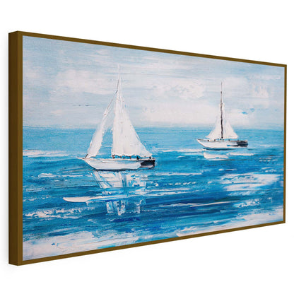 Tableau sur toile d'un navire sur la mer KWADECO