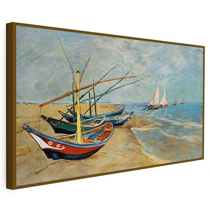 Bateaux de pêche sur la plage Van Gogh KWADECO