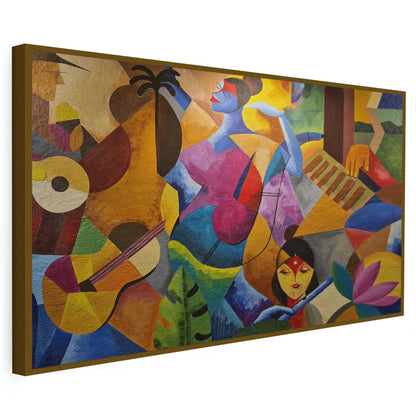 Tableau sur toile moderne des formes colorées KWADECO