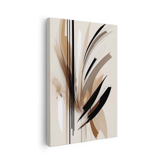 Tableau abstrait sur toile beige