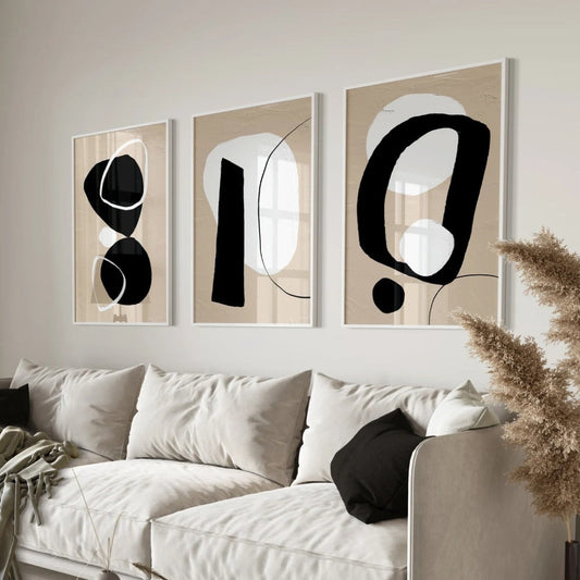 Poster sous verre, art abstrait moderne