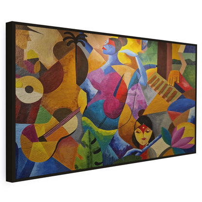 Tableau sur toile moderne des formes colorées KWADECO