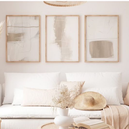 Trio de sous-verres au design abstrait, simple et moderne