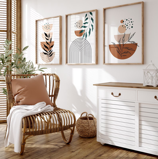 Ensemble de trois sous-verres bohème chic et moderne KWADECO