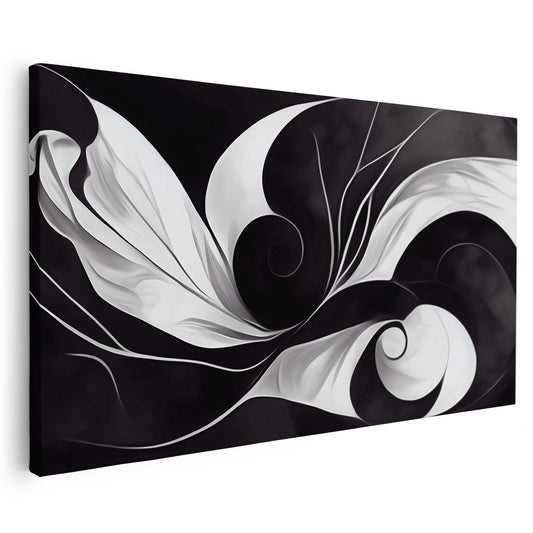 Tableau sur toile en noir et blanc KWADECO