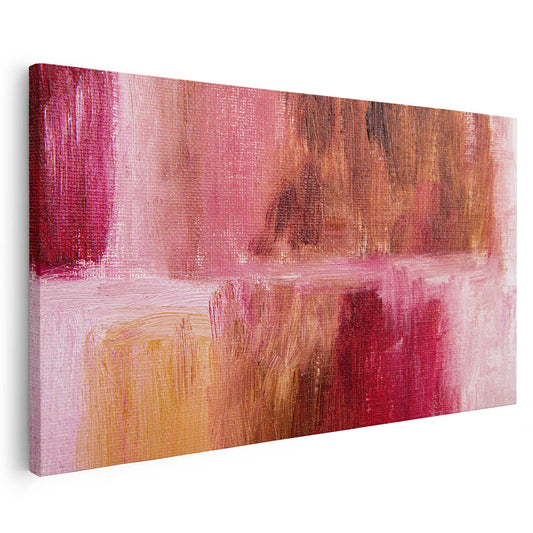 Tableau sur toile d'abstrait moderne de la couleur rose