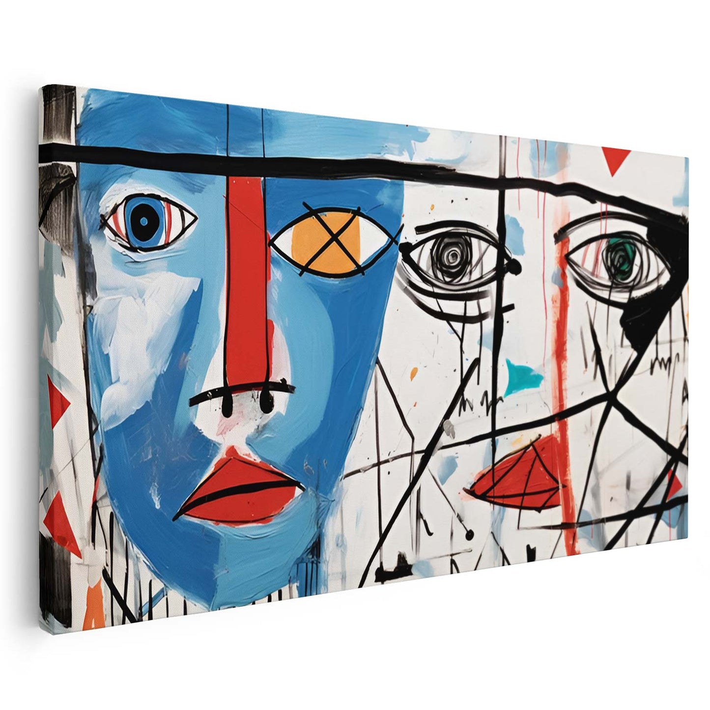 Art mural contemporain artistique de visages KWADECO