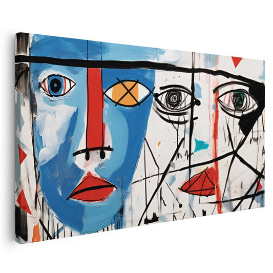 Art mural contemporain artistique de visages