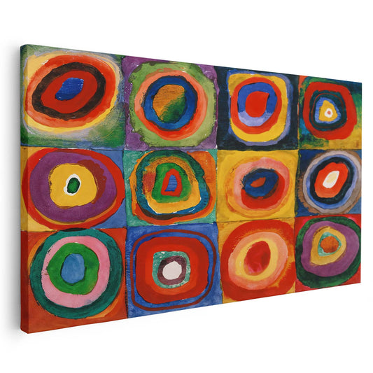 Carrés avec cercles concentriques