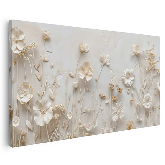 Tableau sur toile de fleurs effet 3D