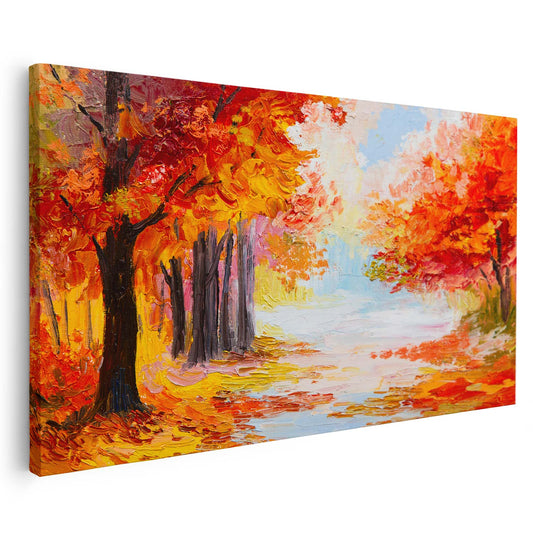 Tableau sur toile d'un arbre en automne
